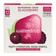 Box of Waterdrop blackberry vitamin hydration cubes on a white background