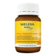 Weleda baby teething powder container on a white background