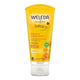 Weleda baby shampoo & body wash tube on a white background