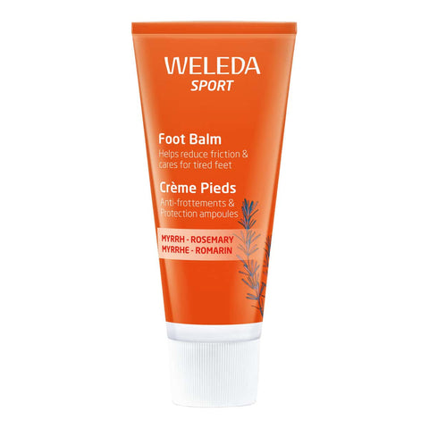 Weleda Sport Foot Balm 75ml tube on a white background.