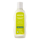 A 190ml bottle of Weleda Gentle & Mild Shampoo for normal hair, featuring a white bottle with a lime green and white label.