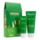Weleda Natural Science Skin Food Body Care Set, featuring a green gift box, a green Shower Cream tube, and a green Rich, Intensive Skin Care tube, displayed on a clean white background.