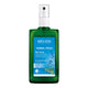 A green glass spray bottle of Weleda Herbal Fresh Deo Spray with a white pump and a blue label, shown on a plain white background.