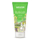 Weleda Refresh Shower Cream Citrus 200ml tube on a white background. Green packaging with illustrated people on riding a bike out in the countryside.