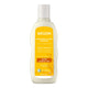 190ml bottle of Weleda Replenish & Care Shampoo in Hafer (Oat) scent. The bottle is off-white with a white cap and features a yellow and orange label with oat graphics.